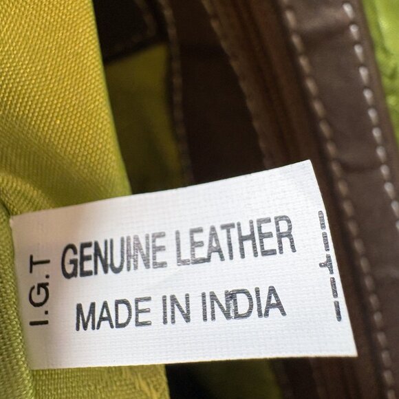 Sophia Visconti Genuine Leather Shoulder Bag Purse Gray/ Black - Picture 8 of 13